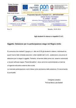 Unione Europea - ITT Giorgi Brindisi