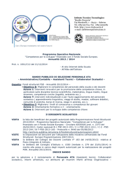 BANDO ATA 2014 - ITIS "Basilio Focaccia"