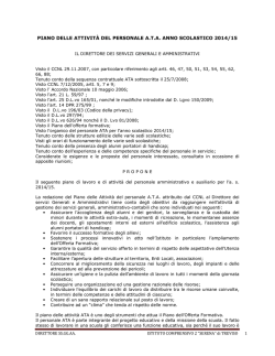 Piano Attivit&agrave; ATA 2014_15 - Istituto Comprensivo 2 Serena