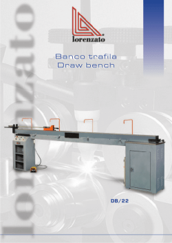 Banco trafila L/M - Lorenzato Gold Machines