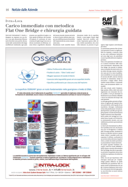 Carico immediato con metodica Flat One Bridge e chirurgia guidata