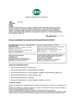 Fogli informativi - MutuiSupermarket