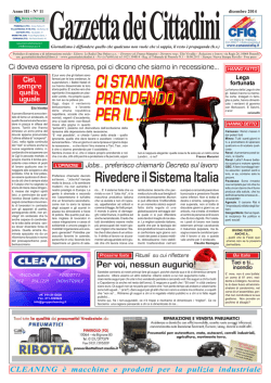 Mese di Dicembre - Gazzetta dei Cittadini