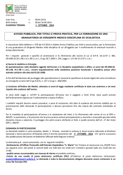Cod. Proc. n. GIUR 13/14 BUR Umbria n. 38 del 16.09.2014