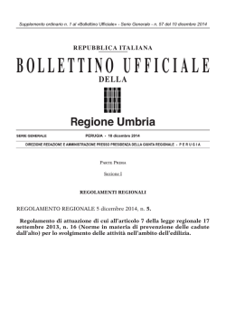 BUR Umbria - Serie generale - n. 57 (Supplemento