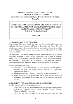 Linee guida buono sociale 2014