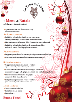 Scarica il men&ugrave; - Ristorante serbo - Udine