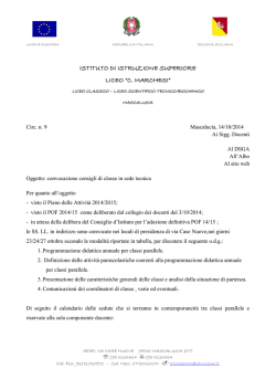 Calendario e O.d.G - Liceo Concetto Marchesi