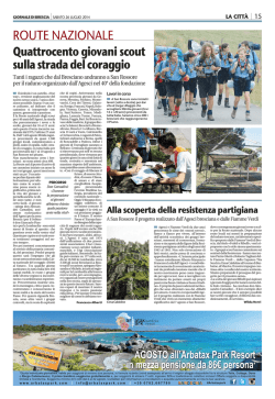 400 giovani scout sulla strada del coraggio &ndash; Giornale di Brescia