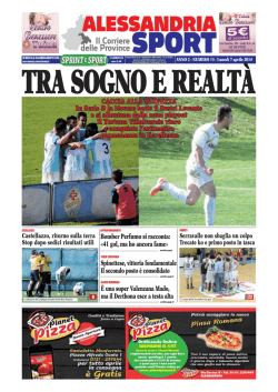 N&deg; 13 &ndash; Alessandria Sport del 07/04/2014