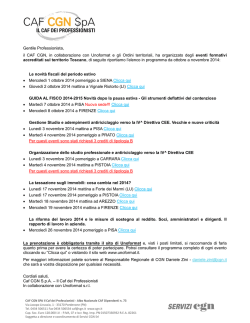 Gentile Professionista, il CAF CGN, in collaborazione con Unoformat