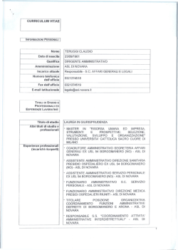 Claudio Teruggi - Ministero del Lavoro e delle Politiche Sociali