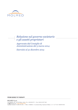 Relazione sul governo societario e gli assetti proprietari
