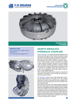 GIUNTO IDRAULICO HYDRAULIC COUPLING