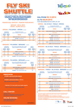 "FLY SKI SHUTTLE" CAMPIGLIO - FOLGARIDA
