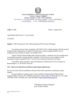 319_CIRC test ammissione UNIBO CdL BIOTECNOLOGIE