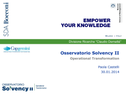 P. Castelli - Osservatorio Solvency II Operational