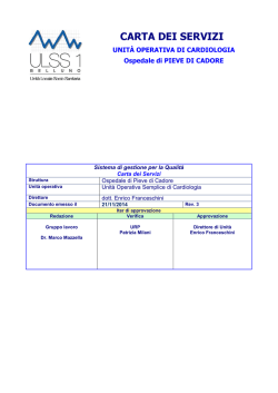 Carta dei Servizi - U. O. Cardiologia application