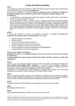 PRASSI GESTIONE ALUNNI BES