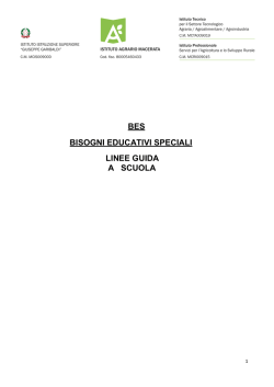 BES BISOGNI EDUCATIVI SPECIALI LINEE GUIDA A SCUOLA