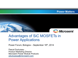 SiC MOSFETs - Tecnoimprese