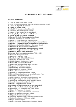 Selezione libri per adolescenti
