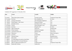 Calendario 2015 (aggiornato il 18 dicembre 2014)