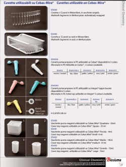 Cuvette utilizzabili su Cobas-Mira® Cuvettes