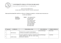 Seconda sessione 2013/2014 - Universit&agrave; degli Studi di Milano