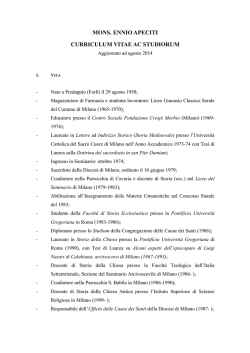 pu&ograve; essere consultata qui - Pontificio Seminario Lombardo