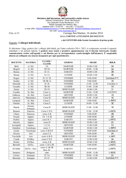 Circ.13 colloqui secondaria - Istituto Comprensivo Giulio Bevilacqua