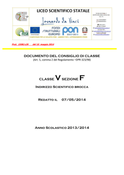 5 F - Liceo Scientifico "Leonardo da Vinci"