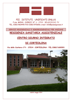 Carta dei Servizi RSA e CDI Corteolona
