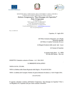 Calendario Scolastico 2014 - 2015