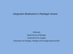 Integratori Biodinamici e Patologie Umane
