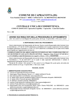 Avviso aggiudicazione appalto