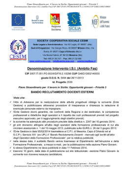 Denominazione Intervento I.S.I. (Ambito Fas)