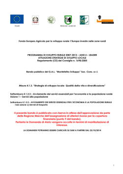 Bando 4.1.3.3.c Servizi di trasporto