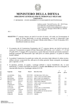 Circolare 25 giugno 2014 - Ministero della Difesa