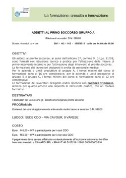addetti al primo soccorso gruppo a