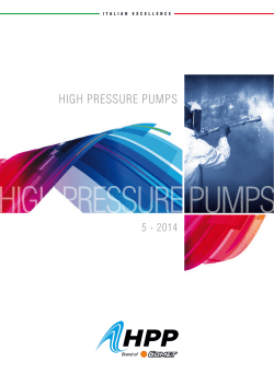 HIGH PRESSURE PUMPS
