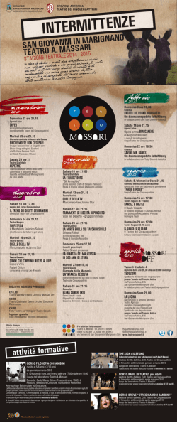 Intermittenze - Stagione Teatrale 2014/2015