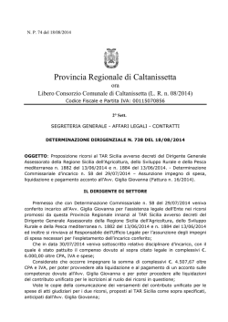 La documentazione da trasmettere &egrave; costituita