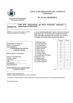 Comune di Supersano COPIA DI DELIBERAZIONE DEL