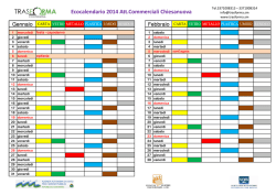 Ecocalendario 2014 Att.Commerciali Chiesanuova
