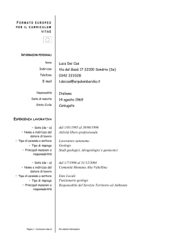 formato europeo per il curriculum vitae