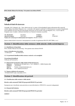Scheda di dati di sicurezza Sezione 1: Identificazione della