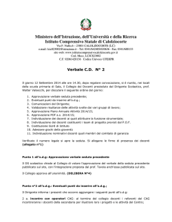 Verbale CD N° 2 - Istituto Comprensivo di Calolziocorte