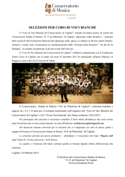 selezioni per coro di voci bianche