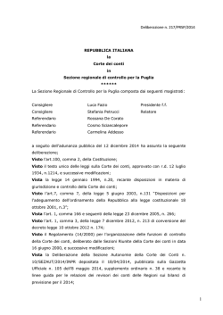 Sezione regionale di controllo per la Puglia